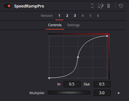 SpeedRamp Pro Ease-in-out-curve