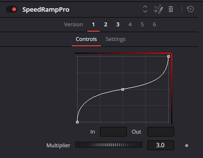 SpeedRamp Pro Ease-out-in curve